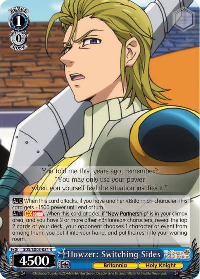 Howzer Switching Sides SDS/SX03-081 R The Seven Deadly Sins Card