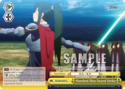 Hundred Man Sword Strike RZ/S46-E029 CC Re:ZERO Card