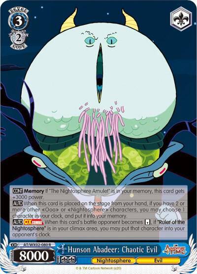 Hunson Abadeer Chaotic Evil AT/WX02-080 R Adventure Time Card