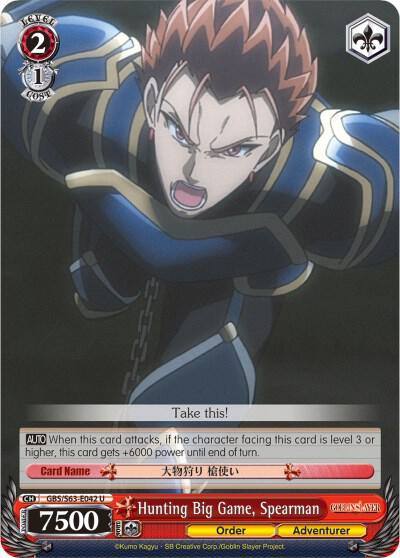Hunting Big Game Spearman GBS/S63-E042 U Goblin Slayer Card