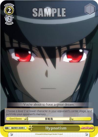 Hypnotism AB/W31-E049 C Angel Beats! Re:Edit Card