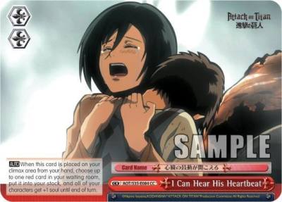 I Can Hear His Heartbeat AOT/S35-E084 CC Attack on Titan Card