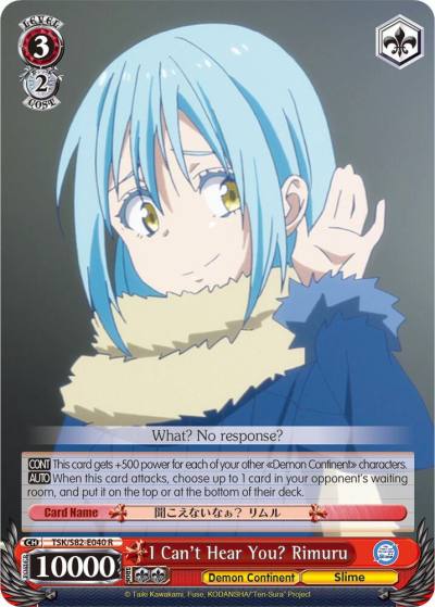 I Cant Hear You Rimuru TSK/S82-E040 R That Time I Got Reincarnated as a Slime Vol.2 Card