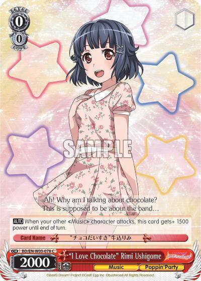 I Love Chocolate Rimi Ushigome BD/EN-W03-078 C BanG Dream! Girls Band Party! MULTI LIVE Card