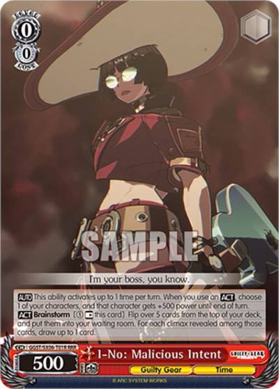 I No Malicious Intent RRR GGST/SX06-T01R RRR Guilty Gear -Strive- Card
