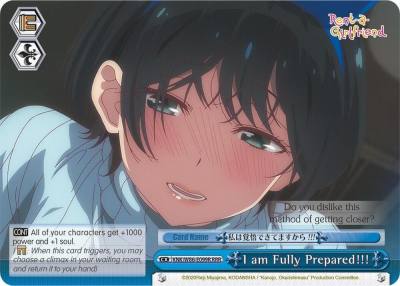 I am Fully Prepared RRR KNK/W86-E099R RRR Rent-A-Girlfriend Card