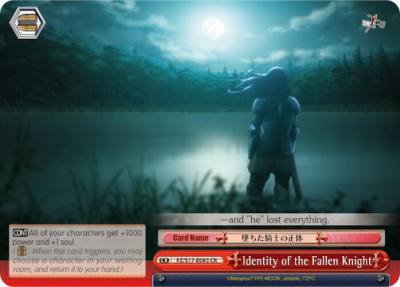 Identity of the Fallen Knight FZ/S17-E083 CR Fate/Zero Card