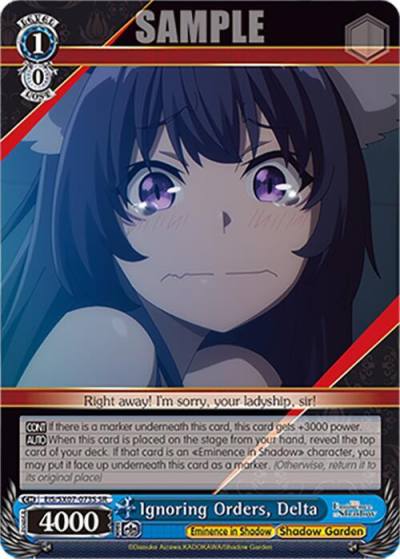 Ignoring Orders Delta SR EIS/SX07-073S The Eminence in Shadow Card