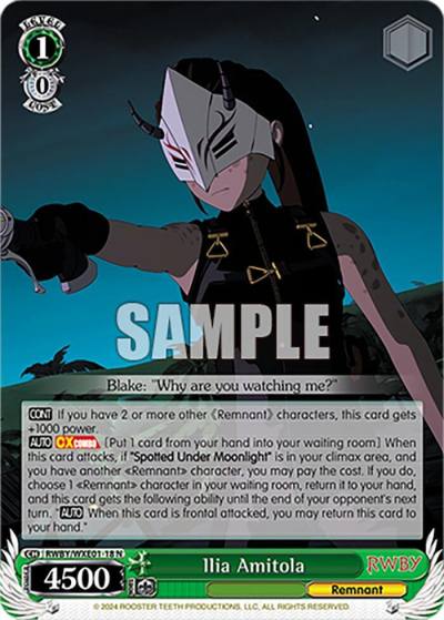 Ilia Amitola RWBY/WXE01-18 N RWBY Premium Booster Card