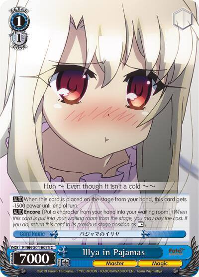 Illya in Pajamas PI/EN-S04-E075 C Fate/kaleid liner PRISMA ILLYA DX Card