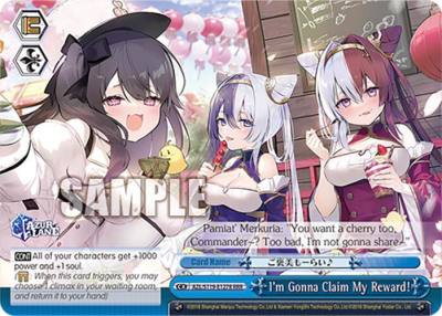 Im Gonna Claim My Reward RRR AZL/S119-E127R RRR Azur Lane Vol. 2 Card