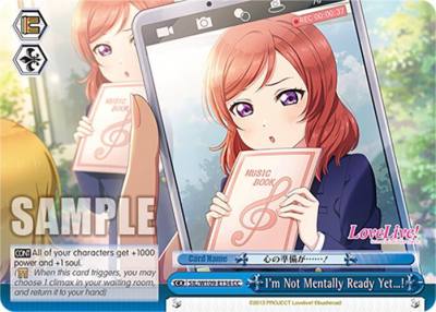 Im Not Mentally Ready Yet SIL/W109-E134 CC Love Live! School idol festival 2 MIRACLE LIVE! Card