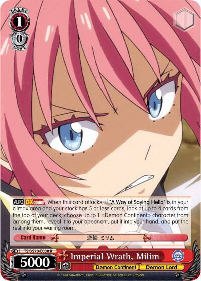 Imperial Wrath Milim TSK/S70-E038 R That Time I Got Reincarnated as a Slime Card
