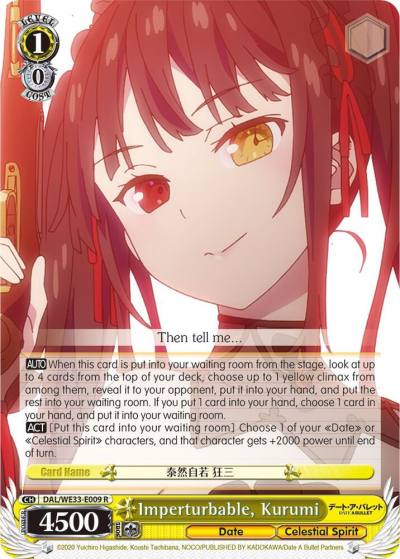 Imperturbable Kurumi DAL/WE33-E009 R Date A Bullet Card