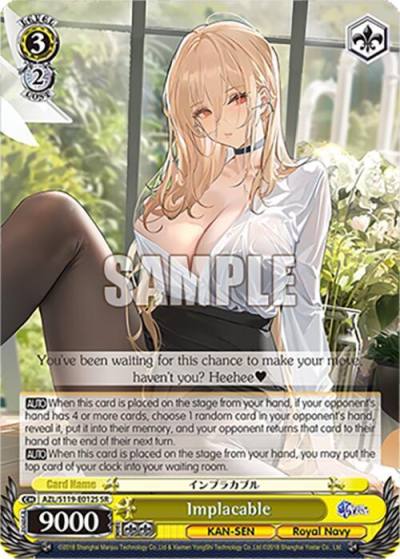 Implacable SR AZL/S119-E012S SR Azur Lane Vol. 2 Card