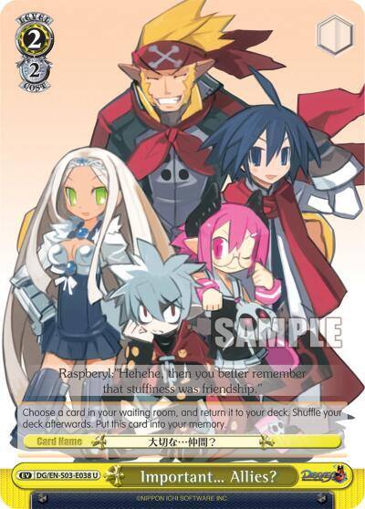 Important Allies DG/EN-S03-E038 U Disgaea Card