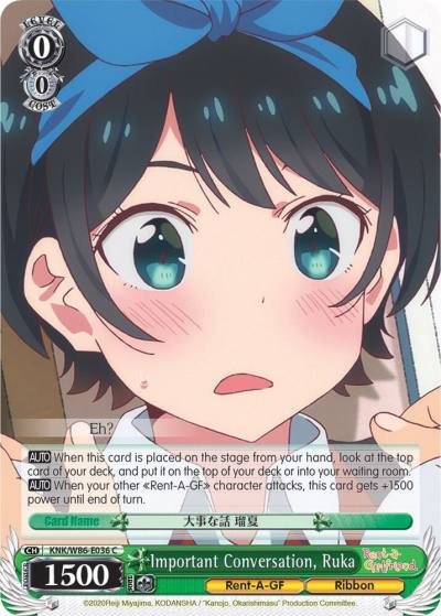Important Conversation Ruka KNK/W86-E036 C Rent-A-Girlfriend Card