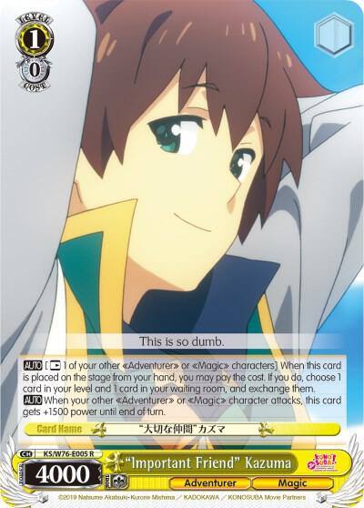 Important Friend Kazuma KS/W76-E005 R KonoSuba The Movie: Legend of Crimson Card