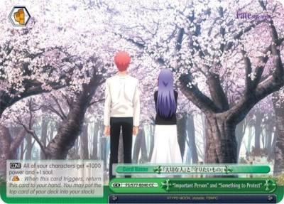 Important Person and Something to Protect FS/S77-E040 CC Fate/stay night [Heaven’s Feel] Vol.2 Card