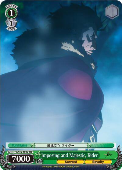 Imposing and Majestic Rider TD FZ/S17-TE12 TD Fate/Zero Card