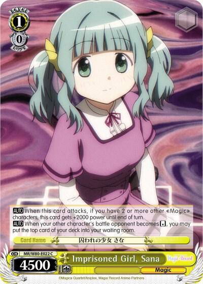 Imprisoned Girl Sana MR/W80-E022 C Magia Record: Puella Magi Madoka Magica [Side Story] (Anime) Card