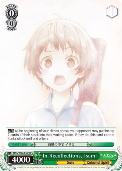 In Recollections Isami Parallel Foil DAL/WE33-E041 C Date A Bullet Card