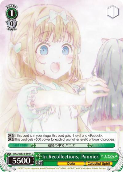 In Recollections Pannier DAL/WE33-E044 C Date A Bullet Card