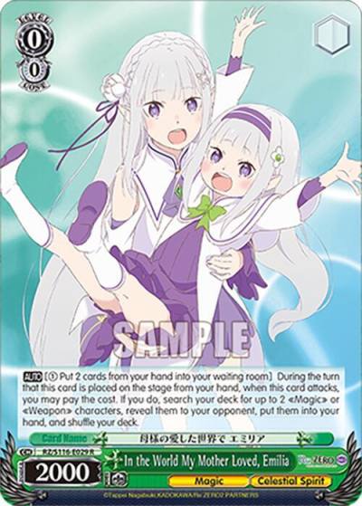 In the World My Mother Loved Emilia RZ/S116-E029 Re:ZERO -Starting Life in Another World- Vol.3 Card