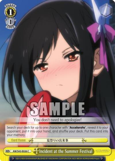 Incident at the Summer Festival AW/S43-E026 C Accel World -Infinite Burst- Card