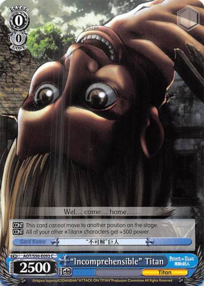 Incomprehensible Titan AOT/S50-E093 C Attack on Titan Vol. 2 Card