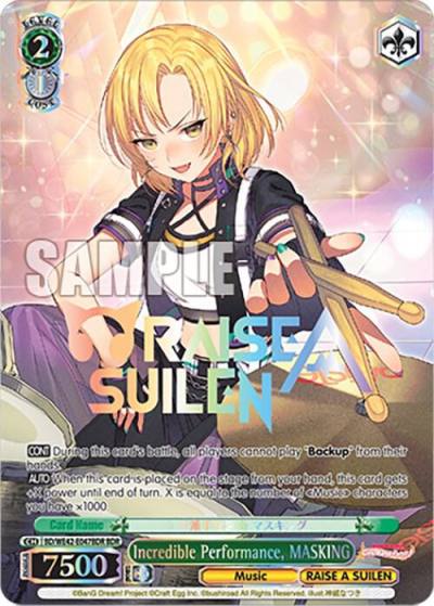 Incredible Performance MASKING BDR BD/WE42-E047BDR BDR BanG Dream! Girls Band Party! Countdown Collection Premium Booster Card