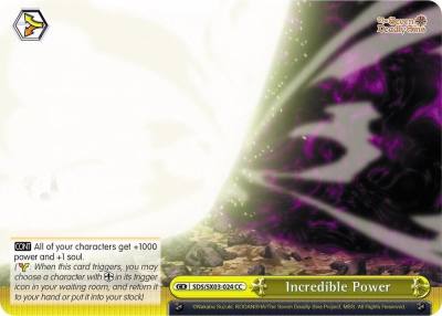 Incredible Power SDS/SX03-024 CC The Seven Deadly Sins Card
