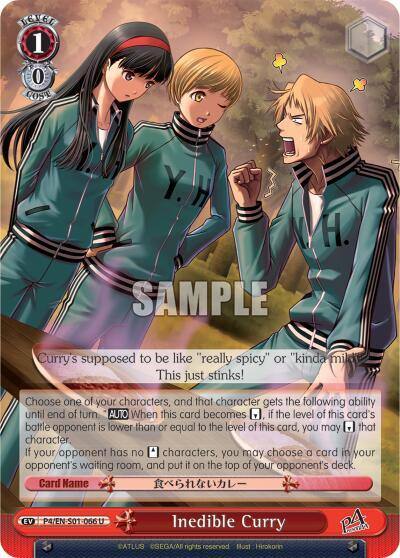 Inedible Curry P4/EN-S01-066 U Persona 4 ver.E Card