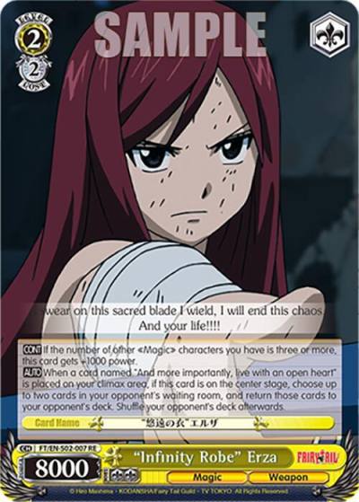 Infinity Robe Erza FT/EN-S02-007 R RE Fairy Tail Chronicle Set Card