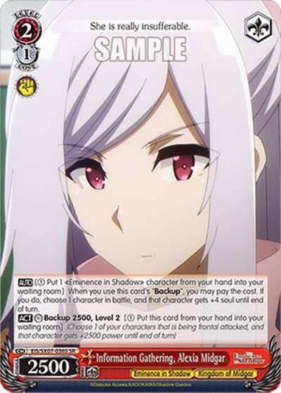 Information Gathering Alexia Midgar SR EIS/SX07-036S The Eminence in Shadow Card