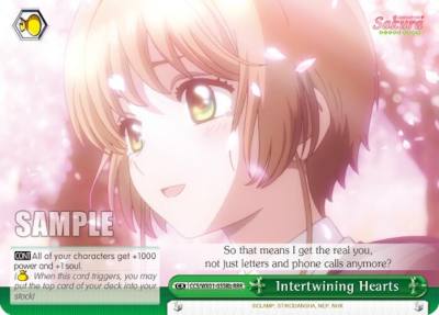 Intertwining Hearts RRR B CCS/WX01-055Rb RRR Cardcaptor Sakura: Clear Card Card