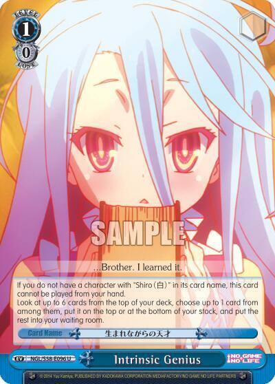 Intrinsic Genius NGL/S58-E096 U No Game No Life Card