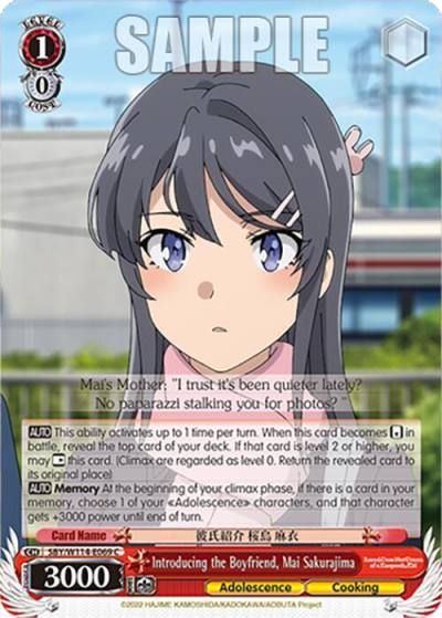 Introducing the Boyfriend Mai Sakurajima SBY/W114-E069 C Rascal Does Not Dream Series Card
