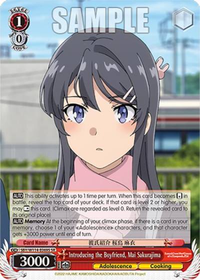 Introducing the Boyfriend Mai Sakurajima SR SBY/W114-E069S SR Rascal Does Not Dream Series Card