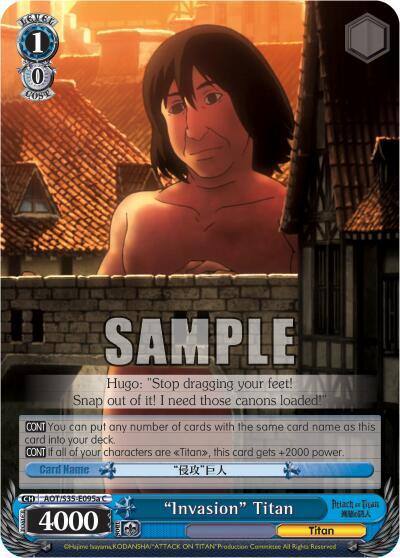 Invasion Titan A AOT/S35-E095a C Attack on Titan Card
