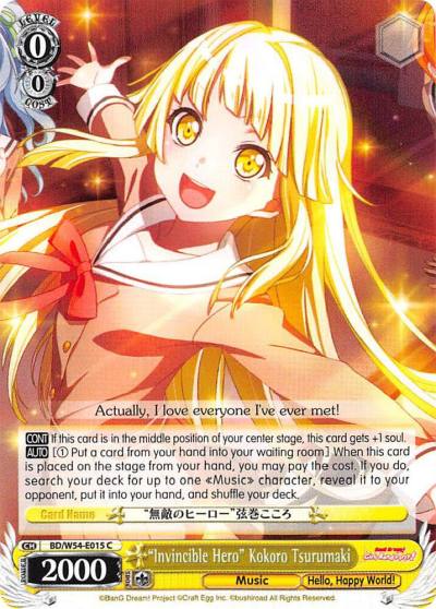 Invincible Hero Kokoro Tsurumaki BD/W54-E015 C BanG Dream! Girls Band Party! Card