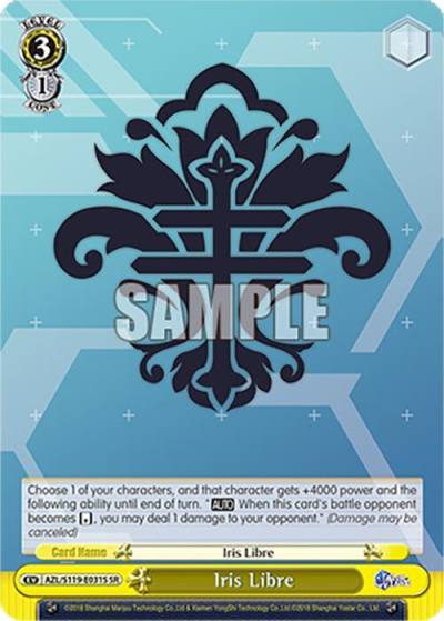 Iris Libre SR AZL/S119-E031S SR Azur Lane Vol. 2 Card