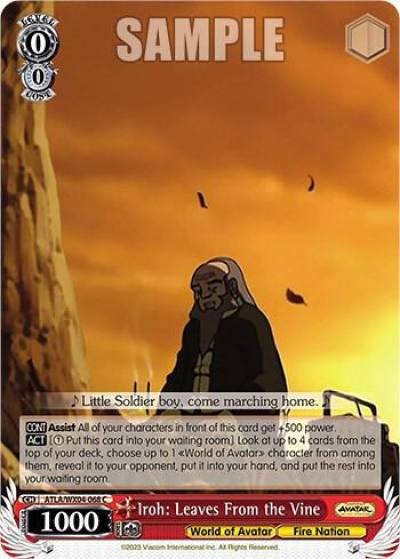 Iroh Leaves From the Vine ATLA/WX04-068 C Avatar: The Last Airbender Card