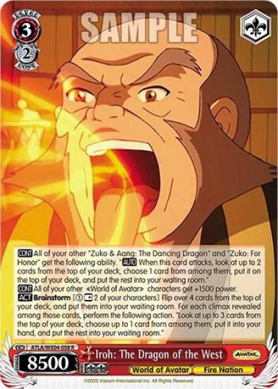 Iroh The Dragon of the West ATLA/WX04-058 R Avatar: The Last Airbender Card