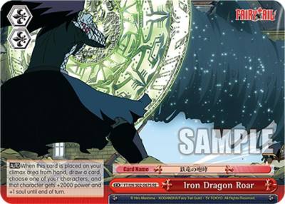 Iron Dragon Roar SR FT/EN-S02-067S SR RE Fairy Tail Chronicle Set Card