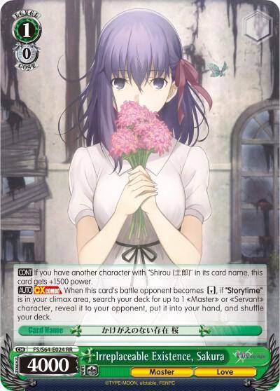 Irreplaceable Existence Sakura FS/S64-E024 RR Fate/stay night [Heaven’s Feel] Card