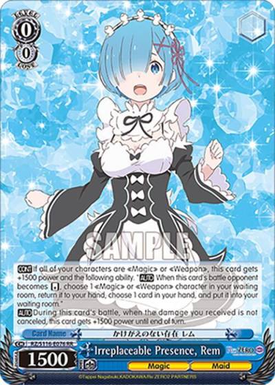 Irreplaceable Presence Rem RZ/S116-E076 Re:ZERO -Starting Life in Another World- Vol.3 Card