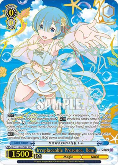 Irreplaceable Presence Rem SEC RZ/S116-E076EX Re:ZERO -Starting Life in Another World- Vol.3 Card