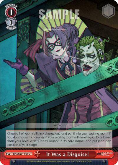 It Was a Disguise BNJ/SX01-058 U Batman Ninja Card