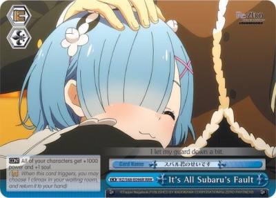 Its All Subarus Fault RRR RZ/S68-E096R RRR Re:ZERO Memory Snow Card